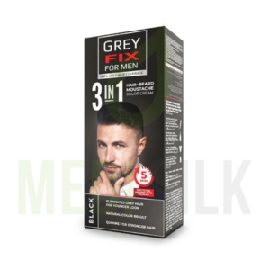 GREYFIX FOR MEN 3-in-1 Black Color Cream for Hair, Beard & Mustache